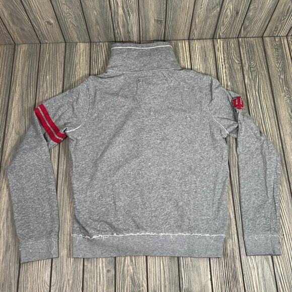 Colosseum IU Indiana Hoosiers Athletic Button Up Sweatshirt Cardigan M Varsity - Picture 6 of 8